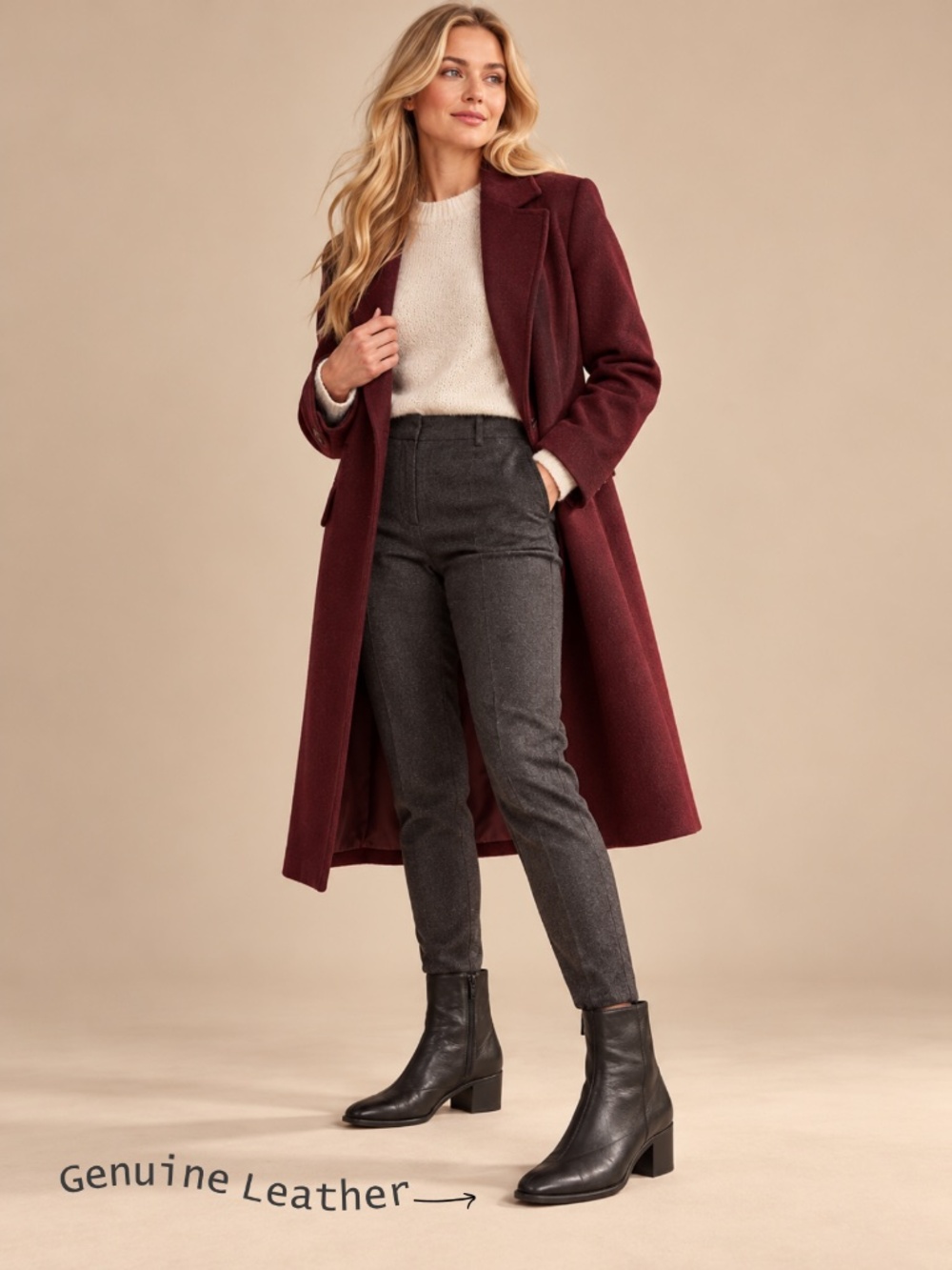 Zodei - Classic Black Leather Pointed Toe Ankle Boots - Women